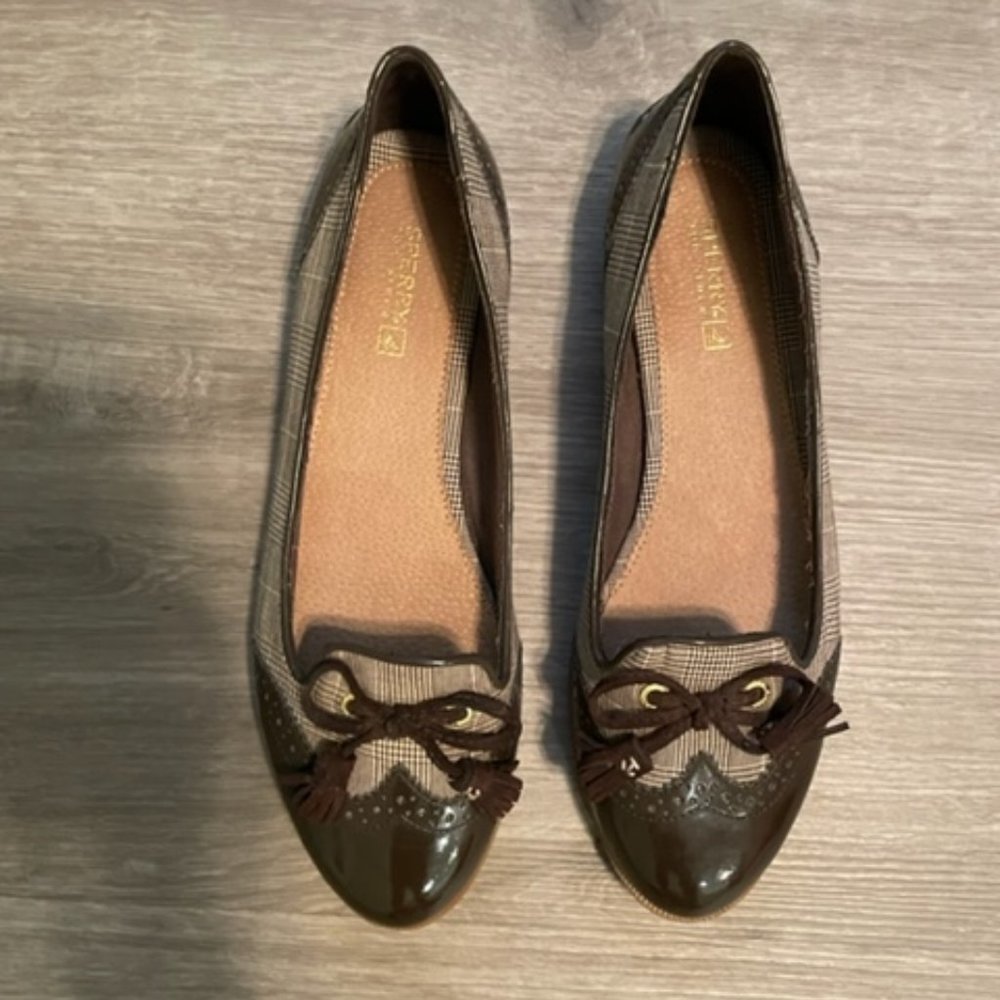 Sperry Brown Plaid Loafers